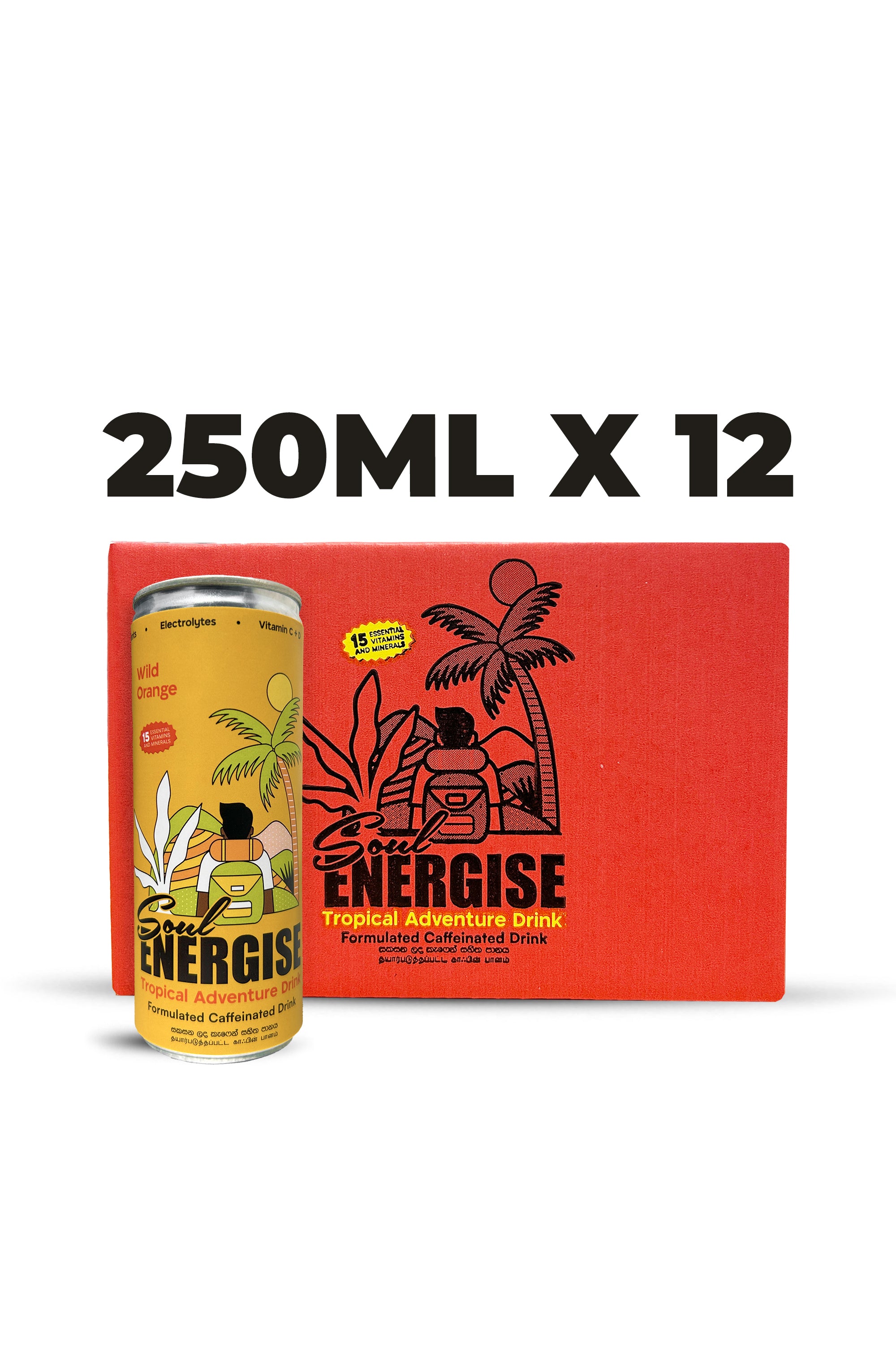 12 Pack Soul Energise - Wild Orange 250ml X 12